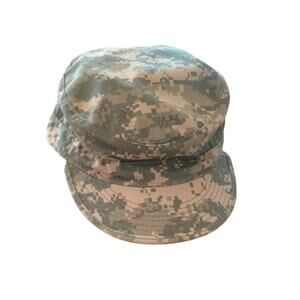 UNITED STATES ARMY ISSUE ACU DIGITAL CAMOFLAGE RIP STOP PATROL HAT CAP 7 3/4